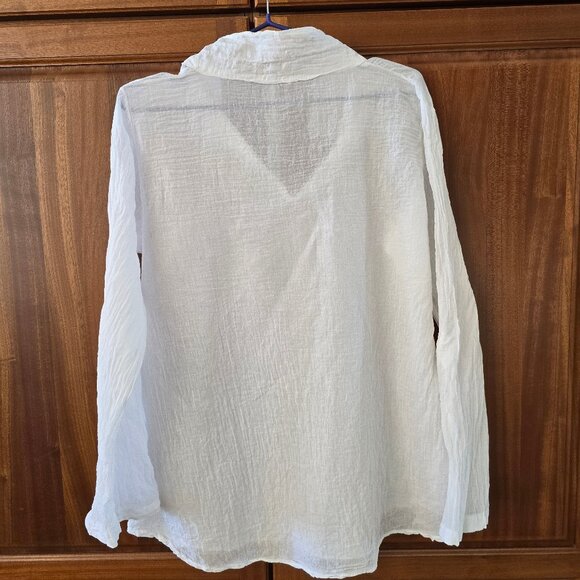 White cotton blouse blouse made in ITALY - Picture 4 of 9